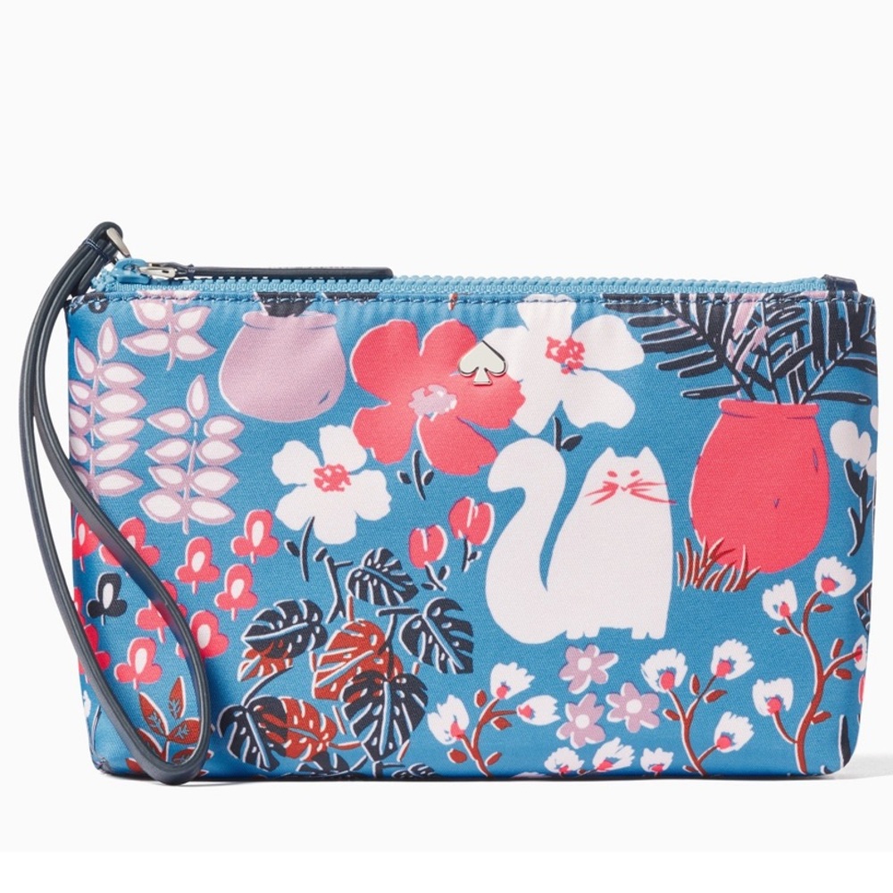 NWT Kate Spade Jae Garden cat wristlet